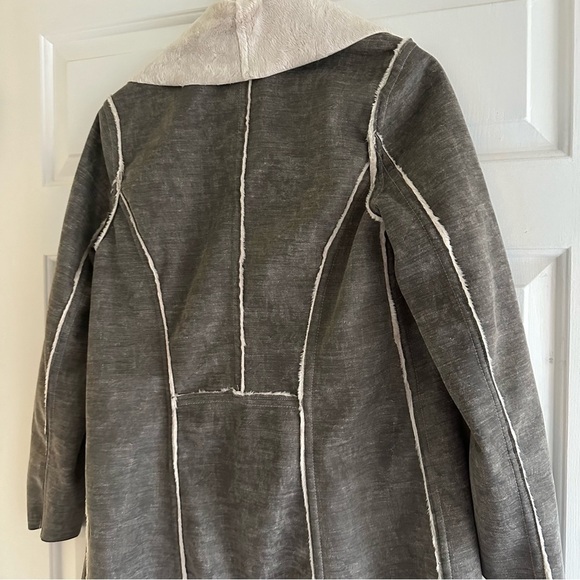 Anthropologie Amadi Camilla Faux Suede Longline Open Jacket Western Boho Small - Picture 9 of 10